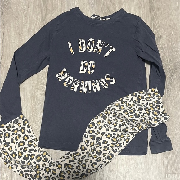 George Navy and Leopard Print Kids Pajama Set - Picture 1 of 1